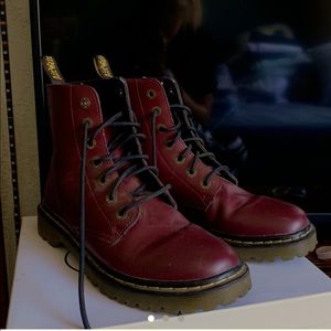 Maroon Doc Martens